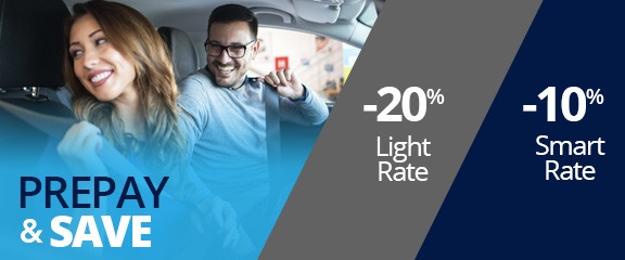 Prepay and get up to 20% off your Car Rental